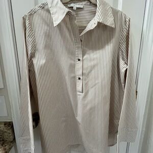 100% Cotton Preston & York Stripe Tunic Shirt XL